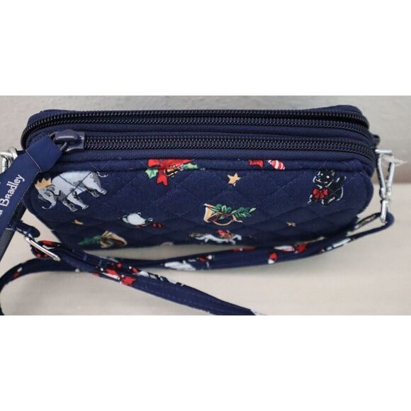 Vera Bradley 28455-15378 Snow Globe Motifs Navy RFID All In One Crossbody - Picture 3 of 16